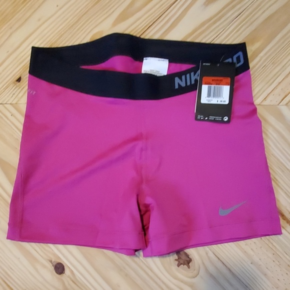 Nike Pants - NWT Nike Pro Combat Pink Compression Shorts L